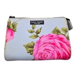 Kate Spade Blue Pink Cabbage Rose Mini Handbag